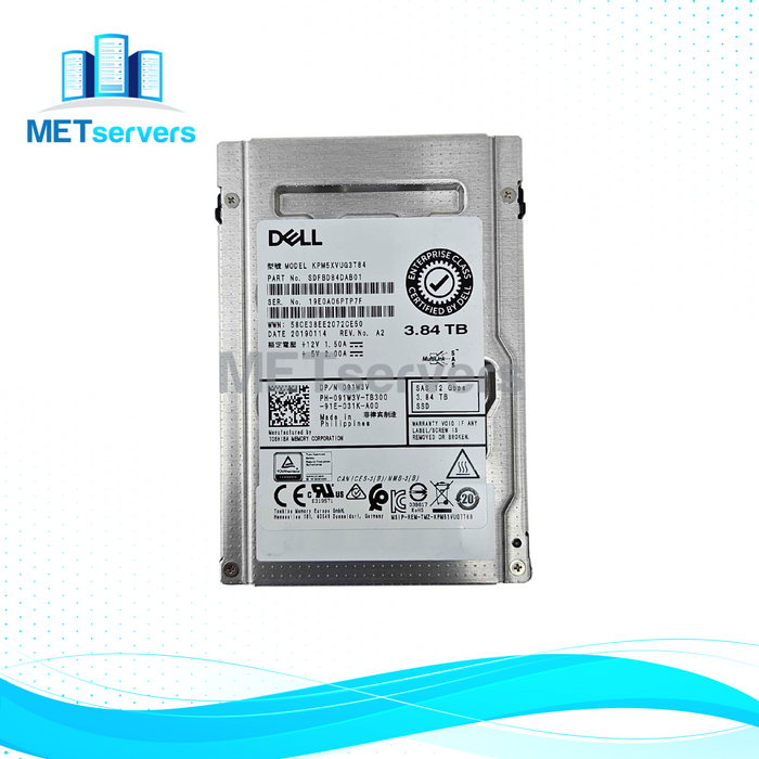 Dell 3.84TB 12Gbps SAS MU TLC 2.5 Enterprise SSD Solid State drive (KPM5XVUG3T84)