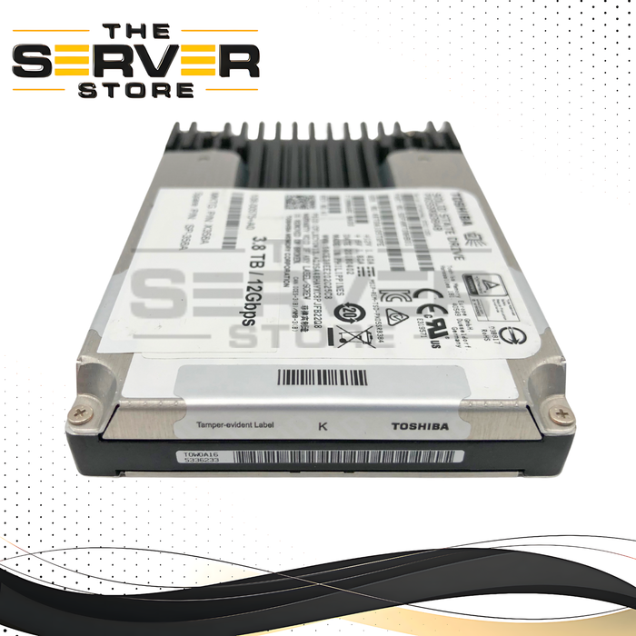 NetApp Toshiba X358A 2.5" 3.8TB 12Gbps SAS Solid State Drive (SSD). P/N: SDFAM70NHB01, 108-0057.