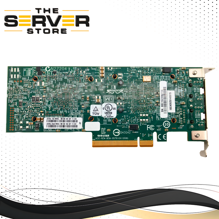 Broadcom 57810S Dual-Port 10GBASE-T RJ-45 PCIe CNA BCM957810A1008G