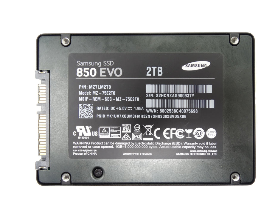 Samsung 850 EVO Series 2TB SATA 6Gbps 2.5'' SSD Solid State Drive (MZ-75E2T0)