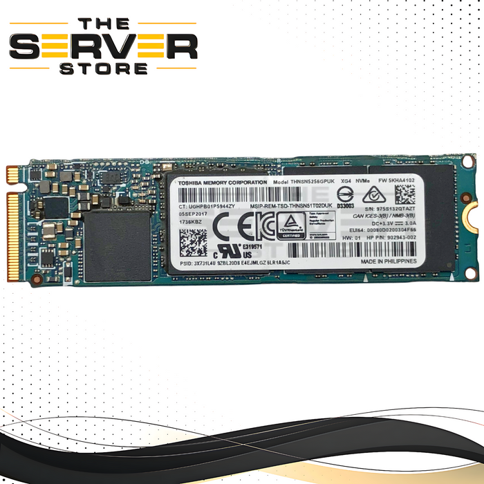 HPE 256GB NVMe 2280 M.2 PCIe Gen 3.0 x4 SSD Toshiba XG4 902943-002 THNSN5256GPUK