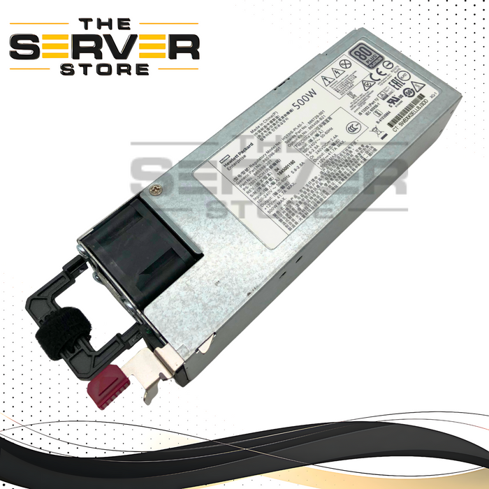 HPE 500W 80+ Platinum Flex Slot Hot-Swap Redundant Power Supply for ProLiant Gen9 & Gen10 Servers. P/N: HSTNS-PL40-1 , 866729-001, 865398-001, 865408-B21, PS-2501-3CH, 865399-201.