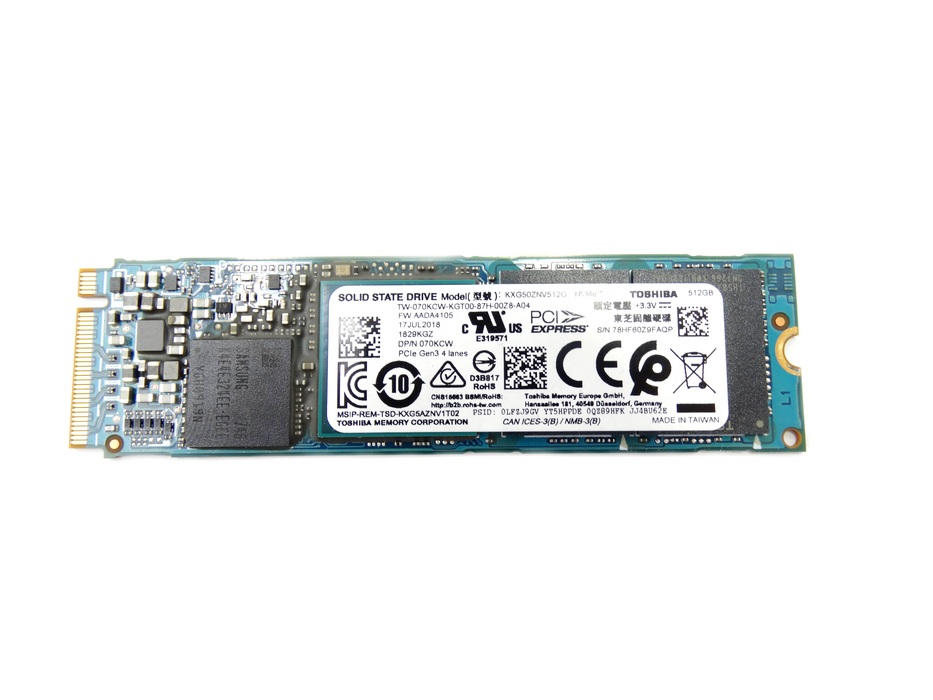 Dell 512GB TLC PCIe 3.0 x4 NVMe M.2 2280 SSD Solid State Drive (70KCW)