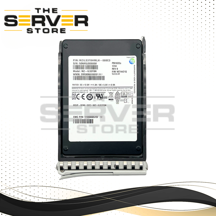 EMC 3.84TB SAS 12G RI SFF 2.5" 15mm SSD Samsung PM1633a Series MZ-ILS3T8N 118000519 for Cisco UCS Server (Cisco UCS Tray Included)