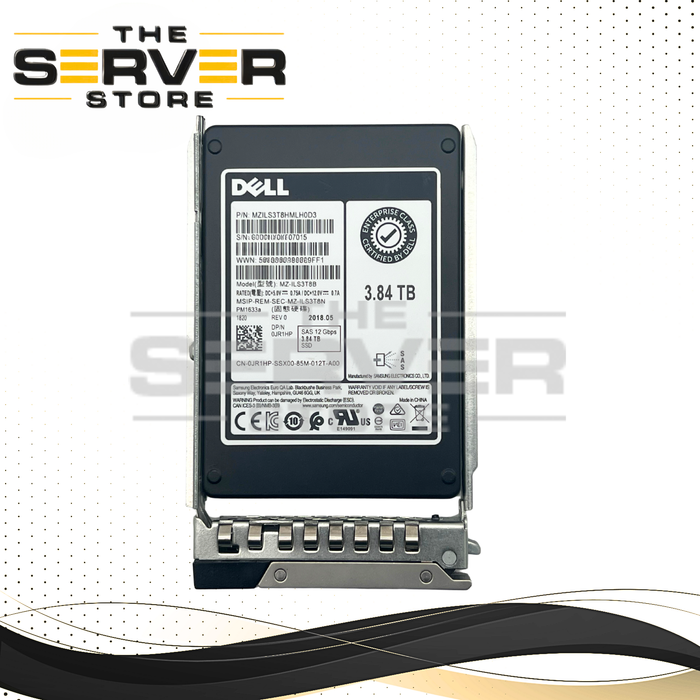 Dell 3.84TB SAS 12G RI 2.5" SED 15mm SSD Samsung PM1633a Series MZ-ILS3T8B 0JR1HP JR1HP for Dell PowerEdge (with Gen15th Tray)