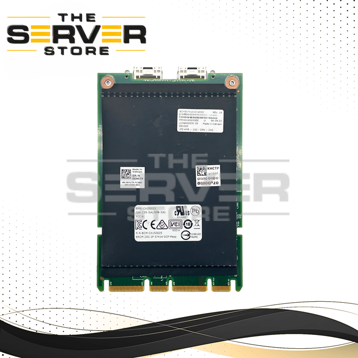 Dell Broadcom 57414 Dual Port 25Gb SFP28 OCP 3.0 Network Card (NIC) PowerEdge Server 0KHCTP KHCTP