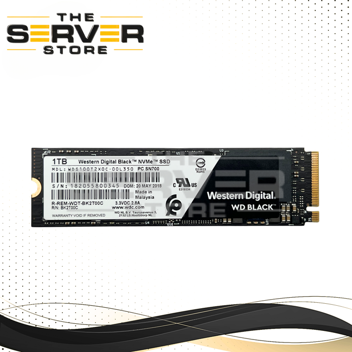 WD Black 1TB NVMe M.2 2280 PCIe 3.0 x4 3D NAND SSD SN700 WDS100T2X0C-00L350