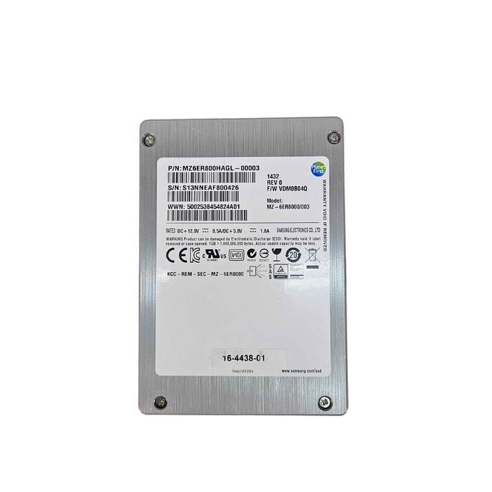 Samsung 800GB SAS 6Gb/s 2.5'' SSD Solid State Drive (MZ6ER800HAGL)