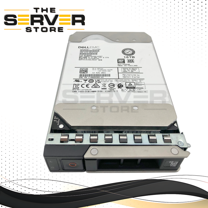 Dell Western Digital Ultrastar DC HC550 16TB 7200RPM SATA 6Gb/s 512e 3.5-inch LFF Enterprise Hard Drive in Hot-Plug Tray. P/N: 8CCGH, 08CCGH.