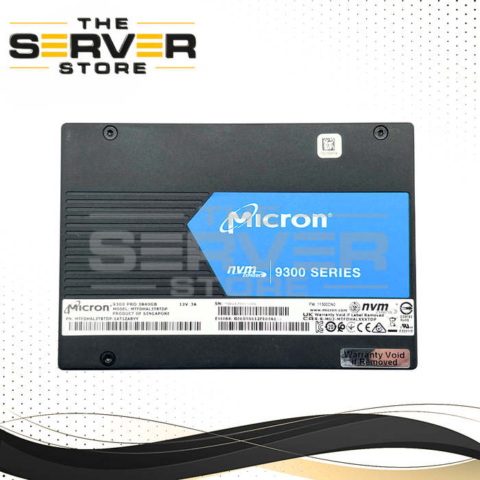 Micron 3.84TB NVMe U.2 PCIe Gen 3.0 x4 RI SFF 2.5" SSD 9300 Pro Series MTFDHAL3T8TDP