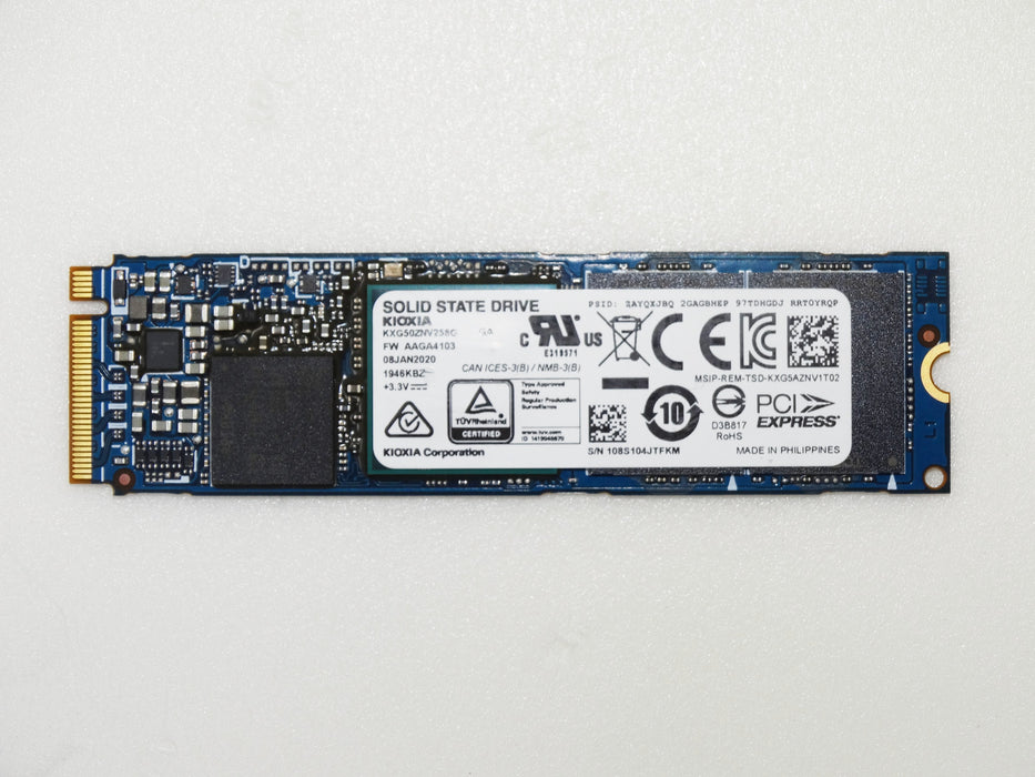 Toshiba 256GB M.2 PCIe NVMe Solid State Drive SSD (KXG50ZNV256G)