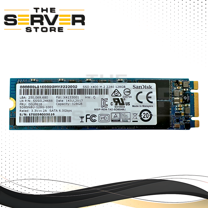 Lenovo 128GB SATA 6G 2280 M.2 TLC SSD SanDisk X400 Series SD8SN8U-128G-1001 00UP618