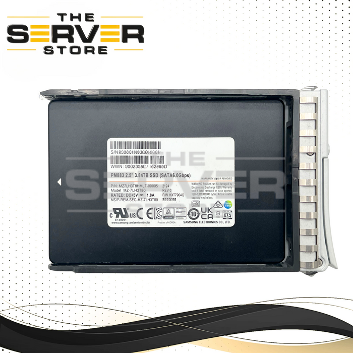 Samsung 3.84TB SATA 6G RI SFF 2.5" 7mm SED SSD PM883 Series MZ-7LH3T80 MZ7LH3T8HMLT For Cisco UCS Server (Cisco UCS Tray Included)