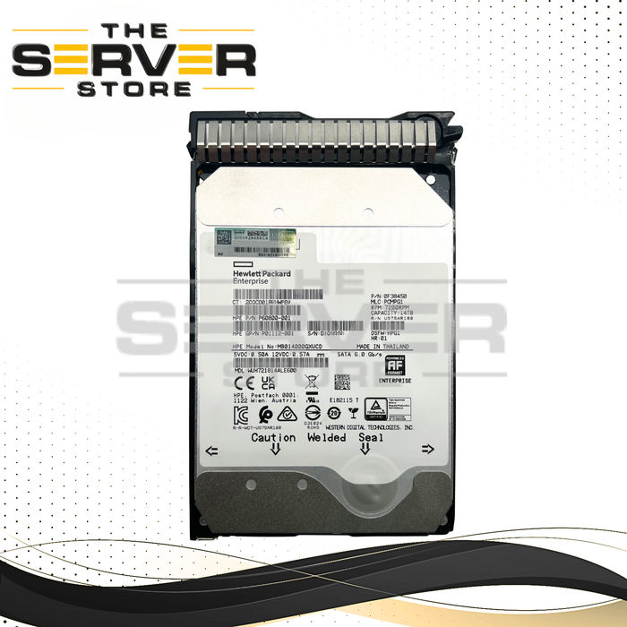 HPE 14TB SATA 6G 7.2K RPM LFF 3.5" HDD Business Critical Western Digital (HGST) Ultrastar DC HC550 WUH721814ALE600 (HPE LFF SCC Tray Included)