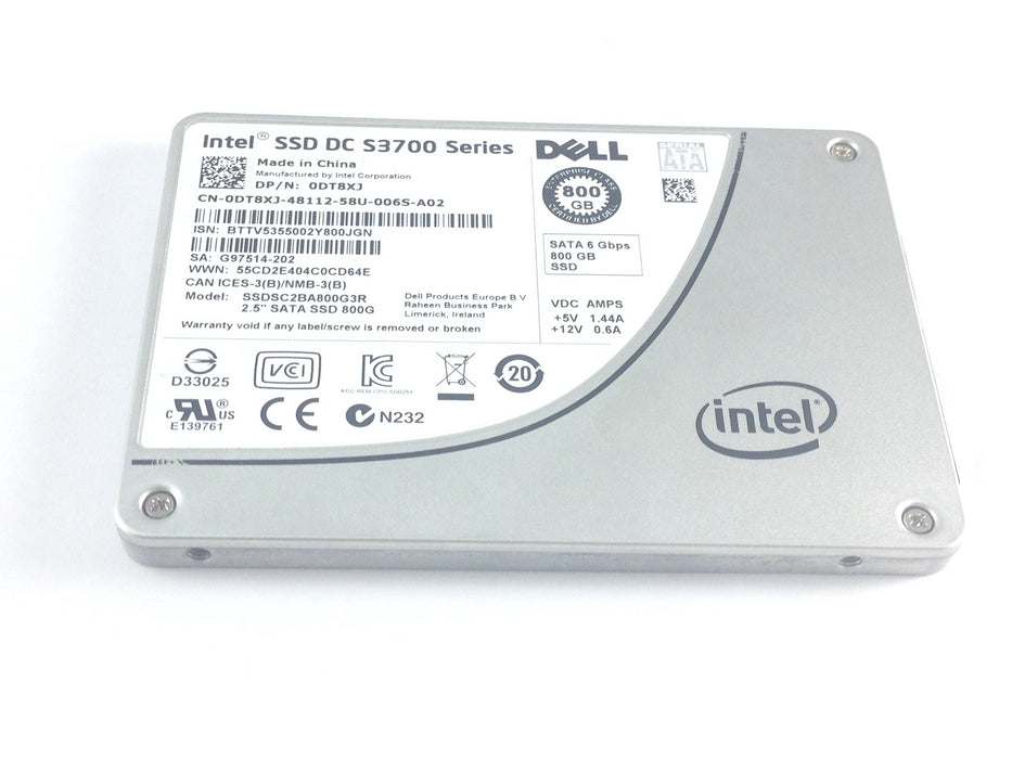 Dell Intel SSD Dc S3700 Series 800GB 6Gbps SATA 2.5'' Solid State Drive (0DT8XJ)