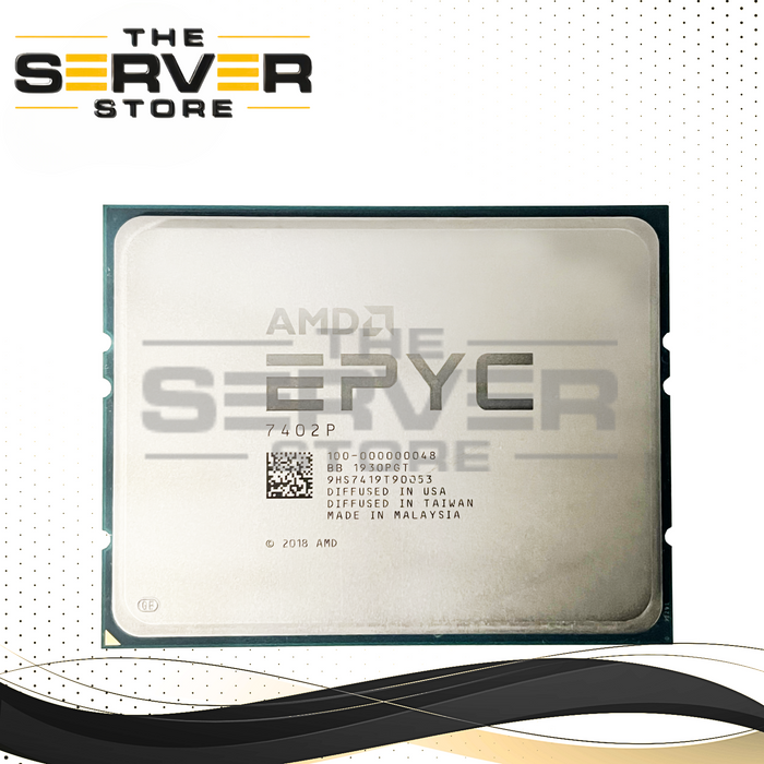 AMD EPYC 7402P 2.8GHz 24C 128MB 180W Socket SP3 CPU (Dell Locked) 100-000000048