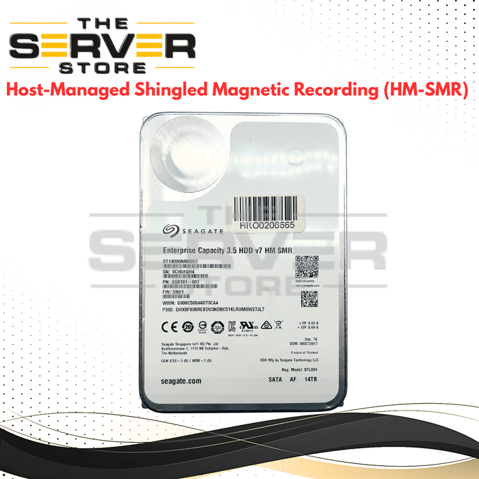 Seagate 14TB SATA 6G 7.2K RPM LFF 3.5" AF HM-SMR HDD Enterprise Capacity 3.5 HDD v7 ST14000NM0007