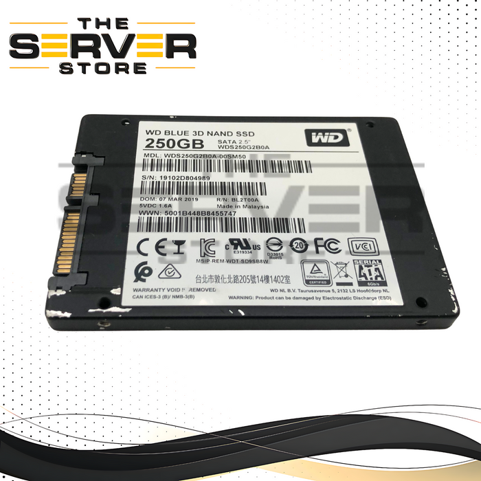 WD Blue 250GB 2.5" SATA III 6Gb/s 3D NAND Internal SSD WDS250G2B0A