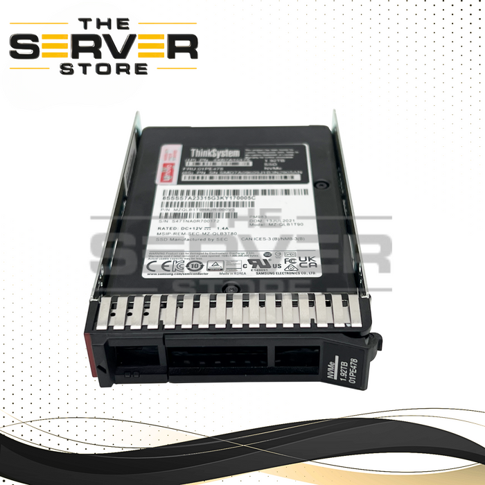 Lenovo 1.92TB NVMe U.2 PCIe 3.0 x4 SFF 2.5" SSD Samsung PM983 4XB7A10175 01PE478
