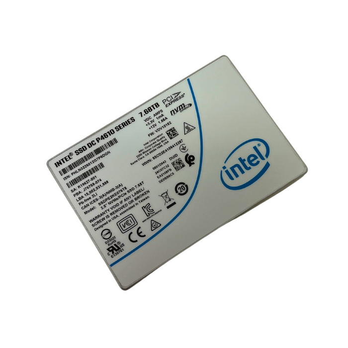 Intel DC P4610 7.68TB U.2 NVMe PCIe SSD Solid State Drive (SSDPE2KE076T8)