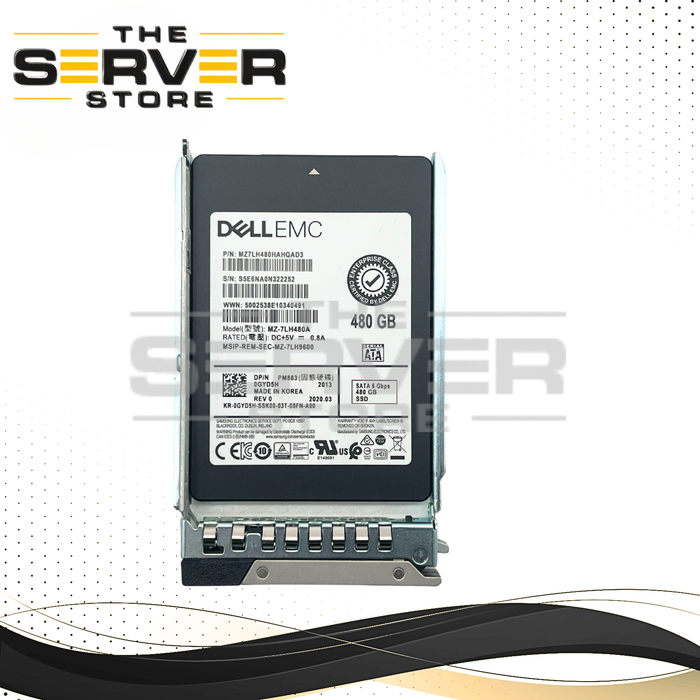 Dell 480GB SATA 6G RI SFF 2.5" SSD Samsung PM883 Series MZ-7LH480A 0GYD5H GYD5H