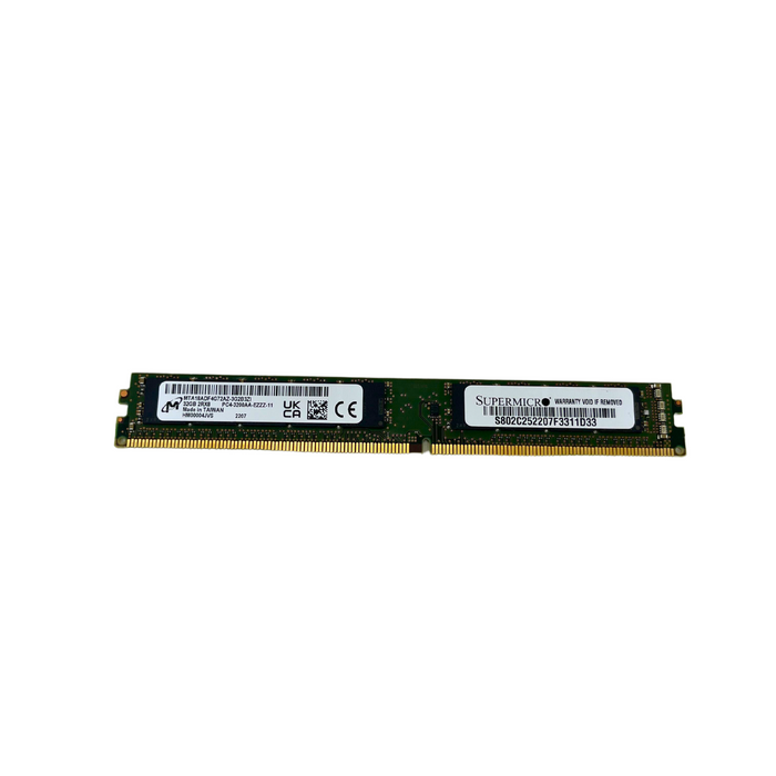 Micron 32GB 2RX8 PC4-3200AA DDR4 ECC Unbuffered DIMM VLP Memory(MTA18ADF4G72AZ-3G2B3)