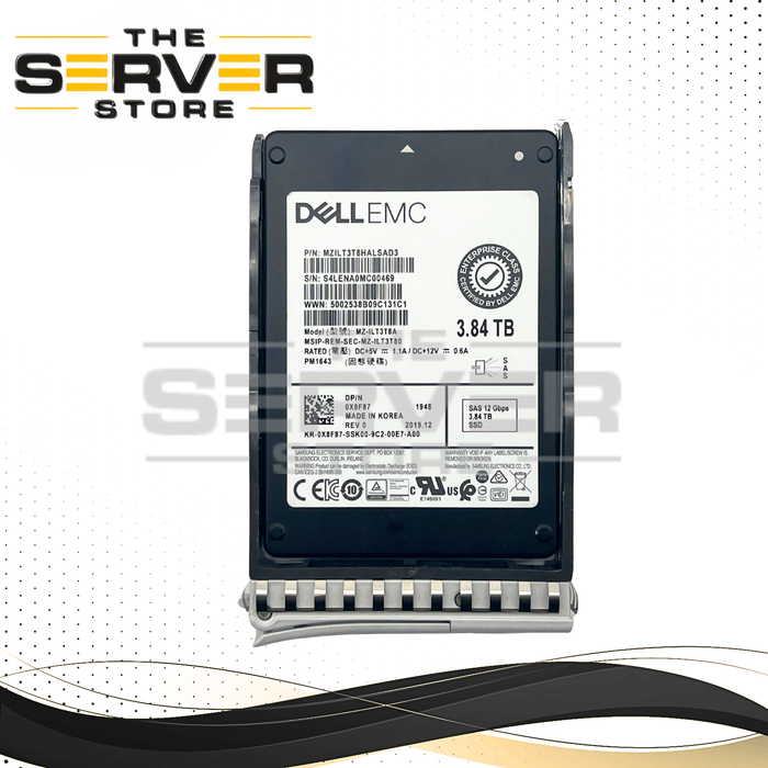 (New Open Box) Samsung 3.84TB SAS 12G RI 2.5" SSD PM1643 Series MZ-ILT3T8A For Cisco UCS Server