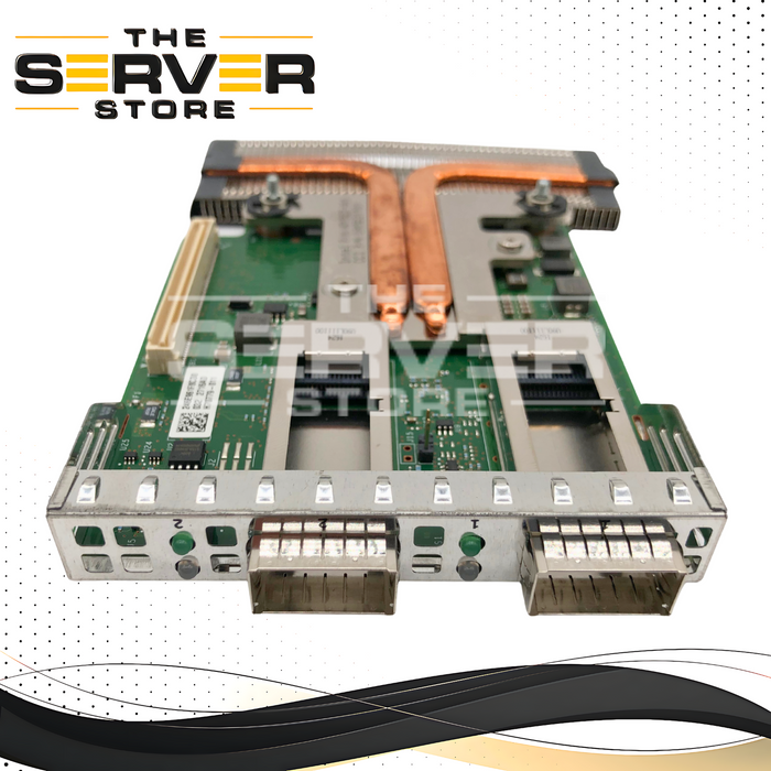 Dell Intel XL710-QDA2 Dual Port 40 Gigabit Ethernet (40GbE) QSFP+ PCIe 3.0 Network Interface Controller (NIC) Mezzanine Card. P/N: XD56X, 0XD56X.