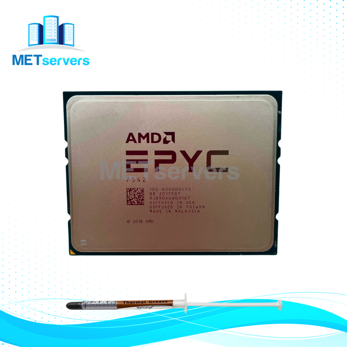 AMD EPYC 7002 Series Cores 32 CPU Socket sp3 Base Clock 2.9GHz Processor (100-000000075)