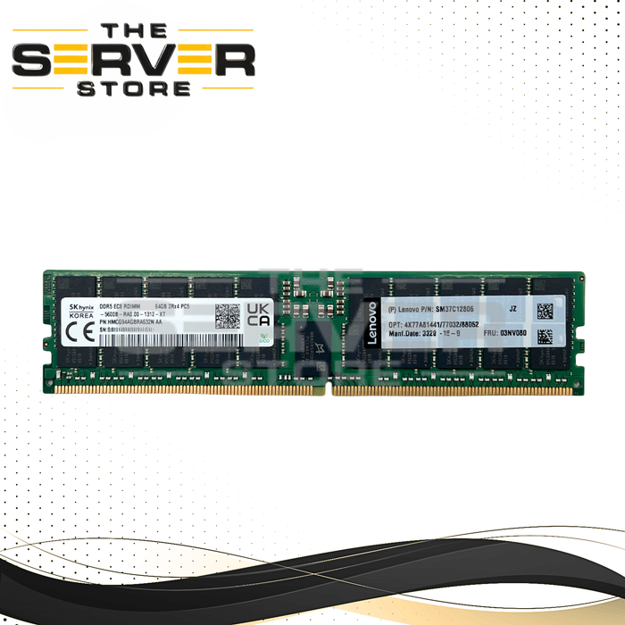 SK Hynix 64GB 2Rx4 DDR5-5600 PC5-44800 EC8/ECC Registered Memory HMCG94AGBRA632N (Hynix 3rd Party Kit)