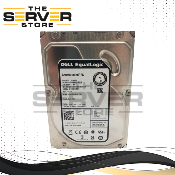 Dell EqualLogic 1TB 7.2K 6Gb/s SATA 3.5" Enterprise HDD ST1000NM0011 FX0XN