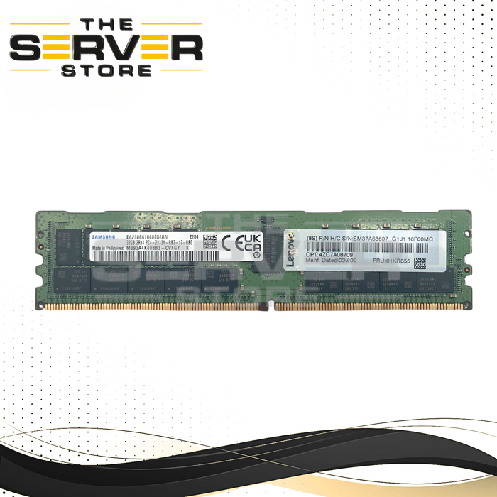 Lenovo 32GB 2Rx4 DDR4-2933Y PC4-23400 ECC Registered Memory Samsung 4ZC7A08709 01KR355 SM37A68607 M393A4K40BB3-CVF