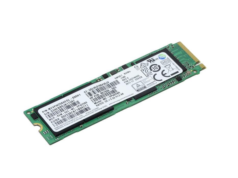 HP Samsung SM961 256GB MLC PCIe NVME M.2 SSD (861959-003)