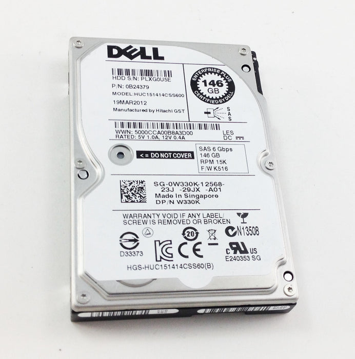 Dell 146GB 15K 6Gbps SAS 2.5'' Hard Drive (W330K)