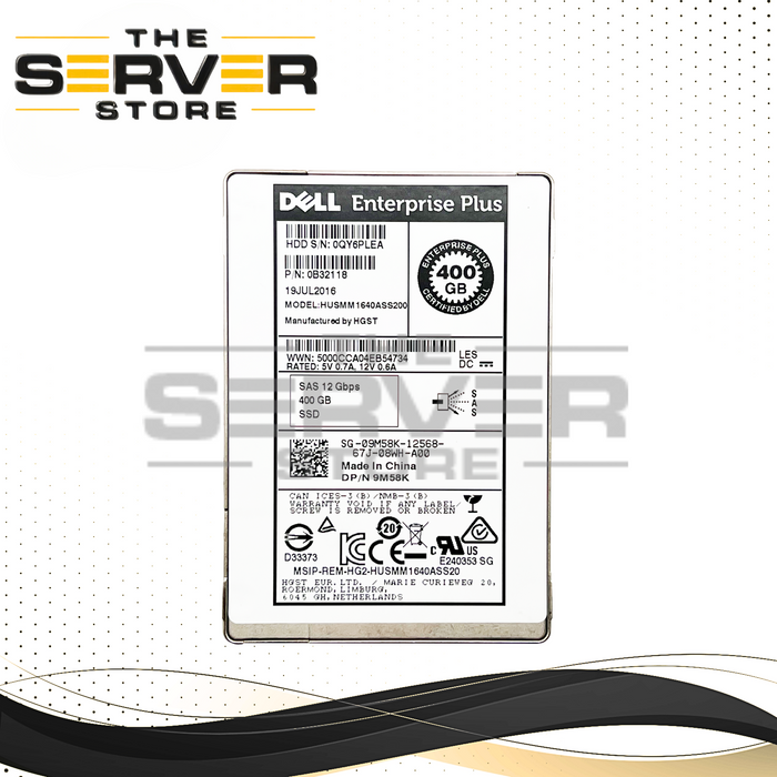 Dell Enterprise Plus 400GB SAS 12G SFF 2.5" SSD HUSMM1640ASS200 0B32118 (No Tray)