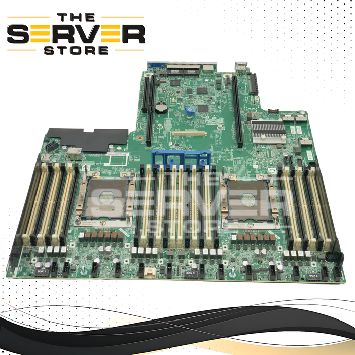 HPE ProLiant DL380 Gen10 System Board, Dual LGA3647 CPU Sockets,, 24x DDR4 DIMM Slots, iLO 5 Integrated Management, 2U Rack Server. P/N: 875073-001.