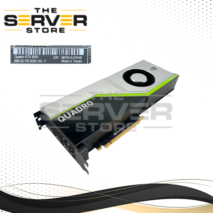 NVIDIA Quadro RTX 8000 48GB GDDR6 Active Workstation GPU for AI Deep Learning Rendering 699-5G150-0500-302