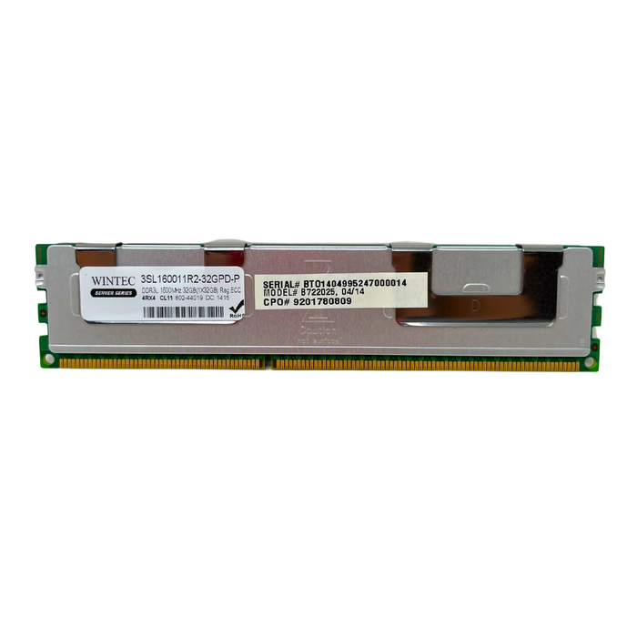 Wintec 32GB 4Rx4 PC3L 12800R 1600MHz DDR3 ECC Redg Memory. (3SL160011R2-32GPD-P)