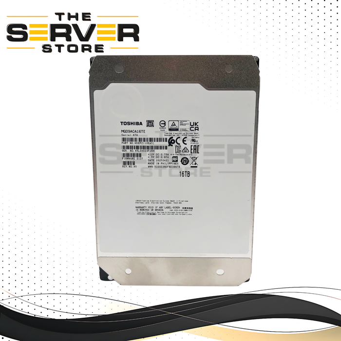 Toshiba MG09ACA Series 16TB 7.2K RPM 512MB Cache SATA 6.0Gb/s 3.5-inch LFF Enterprise Hard Drive. P/N: MG09ACA16TE.