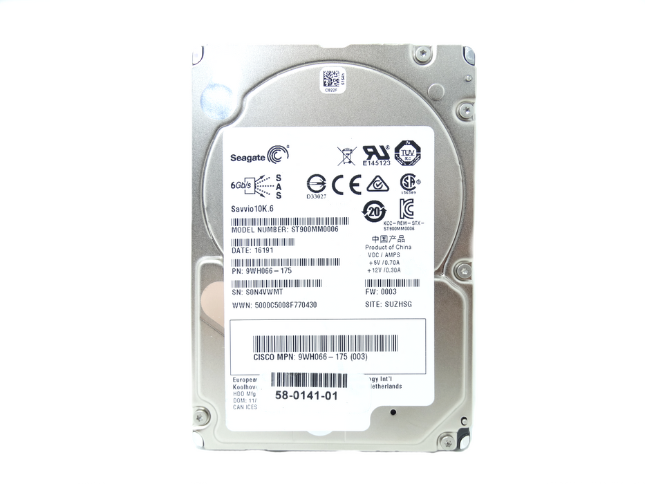 Cisco 900GB 10K 6GB/s SAS 2.5'' HDD Hard Drive (58-0141-01)