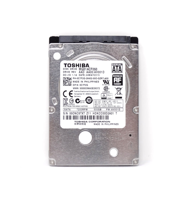 Toshiba Dell 500GB 7.2K 6Gbps SATA 2.5'' Laptop Hard Disk Drive (0C7F2G)