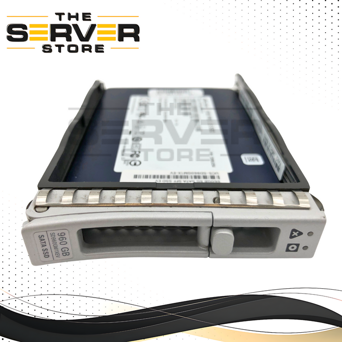 Cisco 960GB SATA 6Gb/s Mixed Use (MU) 2.5-inch SFF Solid State Drive (SSD) in Caddy. OEM by Micron 5100 Pro. P/N: 16-101170-01, 74-113290-01 Rev A0, UCS-SD960GM1X-EV.