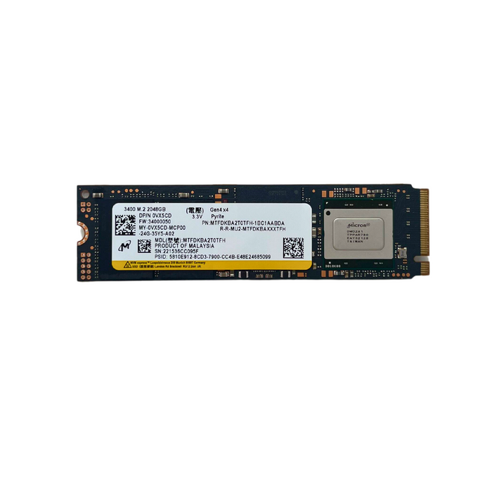 DELL 2TB PCIE NVME 3400 series M.2 2280 SSD Solid State Drive-0VX5CD