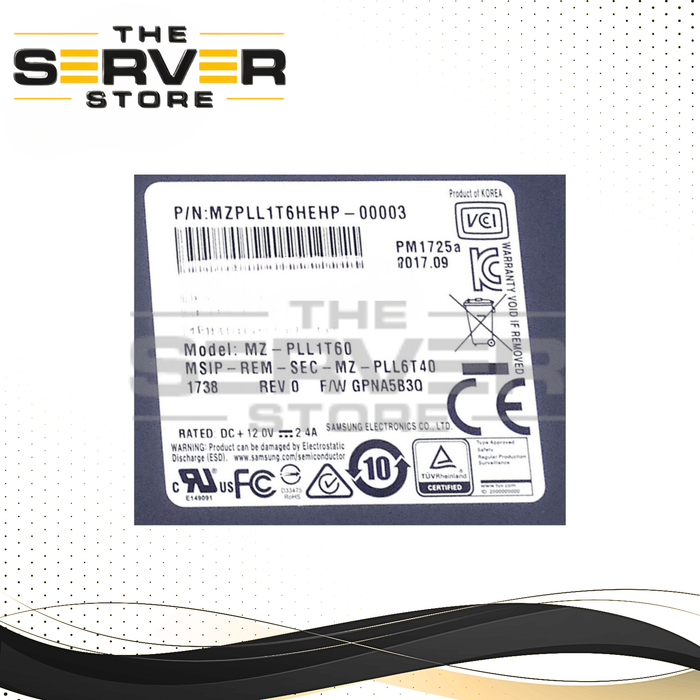 Samsung 1 .6TB NVMe x8 HHHL PCIe 3.0 SSD PM1725a MZ-PLL1T60 MZPLL1T6HEHP-00003