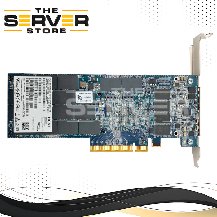 Cisco HGST Ultrastar SN260 7.68TB PCIe Half-Height, Half-Length (HHHL) Solid State Drive (SSD). P/N: HUSMR7676BHP3Y1.