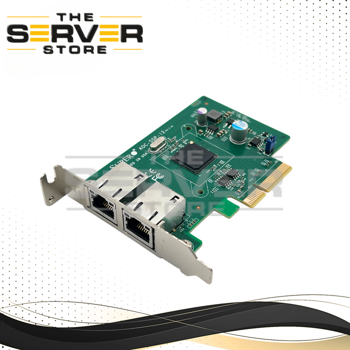 (LOT OF 10) Supermicro Dual Port J-45 Intel i350 GbE PCIe Gigabit Network Card AOC-SGP-I2