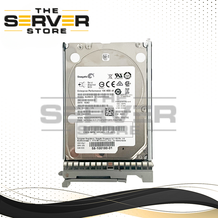 Cisco 1.2TB SAS 12G 10K SFF 2.5" HDD w/Tray Seagate ST1200MM0088 SUB: HDEBF01JAA51