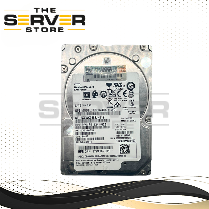 HPE 2.4TB SAS 12G 10K SFF 2.5" HDD Seagate Exos 10E2400 ST2400MM0159 EG002400JXLWC P51134-002