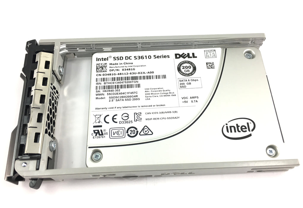 Dell 200GB SATA 6G SFF 2.5'' SSD Intel SSD DC S3610 SSDSC2BX200G4R