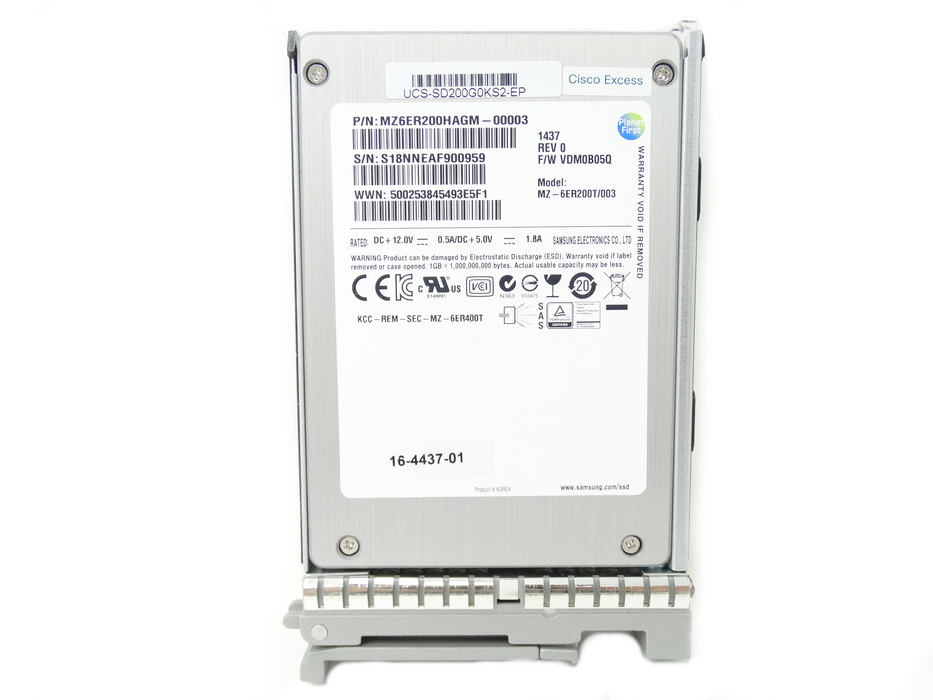 Cisco 200GB 6GB/s SAS 2.5'' SSD Solid State Drive (MZ6ER200HAGM-00003)